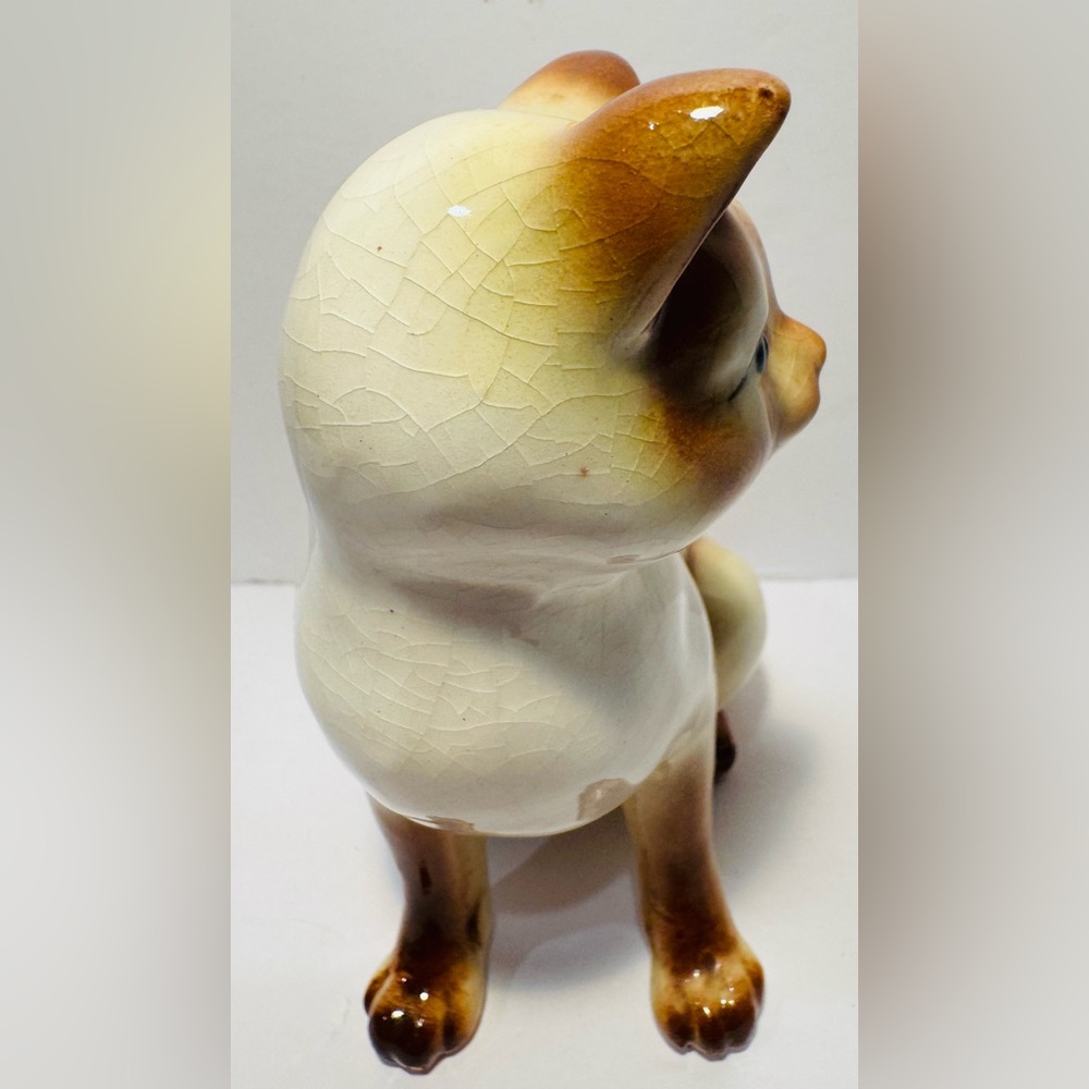 MCM Vintage Ceramic Standing Siamese Cat Figurine - Picture 4 of 16